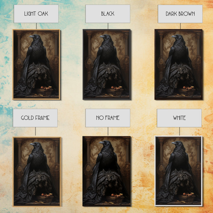 Raven Duchess, Victorian Animal Portrait, Halloween Art, Gothic Whimsy Decor, Anthropomorphic Costume Art