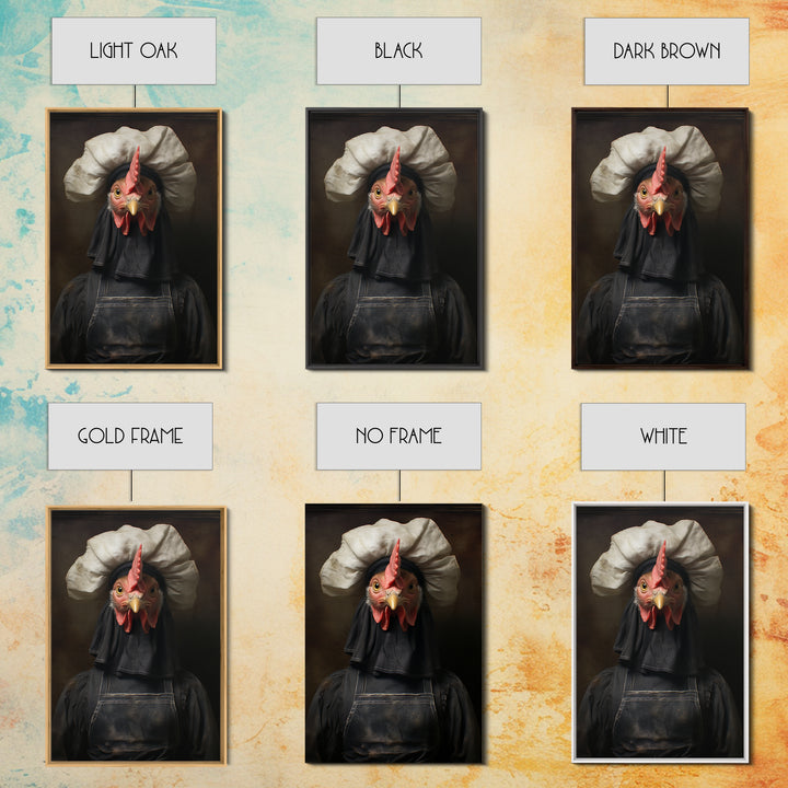 Chicken Housekeeper, Victorian Animal Portrait, Halloween Art, Gothic Whimsy Decor, Anthropomorphic Costume Art