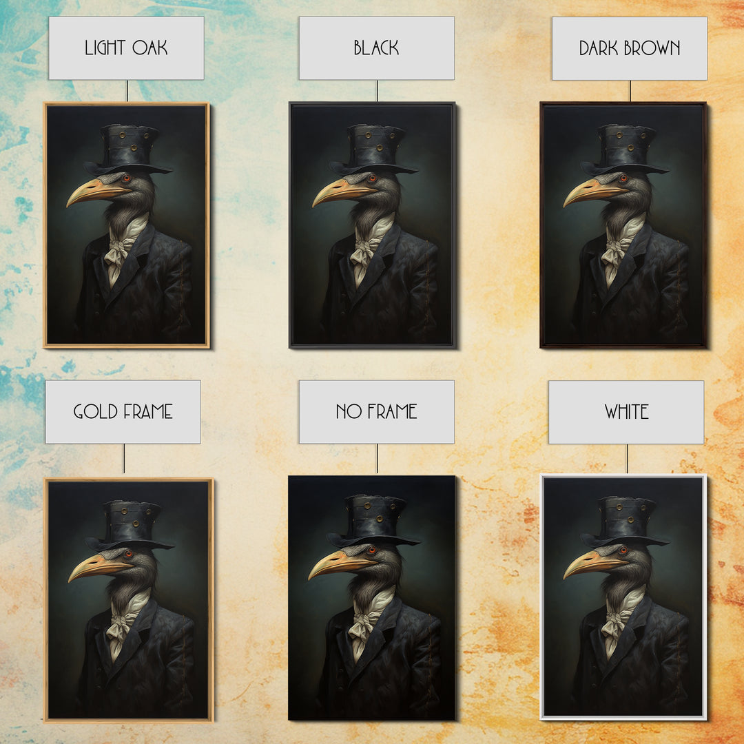 Gull Merchant, Victorian Animal Portrait, Halloween Art, Gothic Whimsy Decor, Anthropomorphic Costume Art