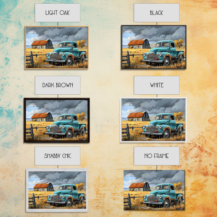 The Old Truck, Farmhouse Decor, Rusty Vintage Truck Painting, Southwestern Boho Minimalist Decor, Country Art, Living Room Wall Art