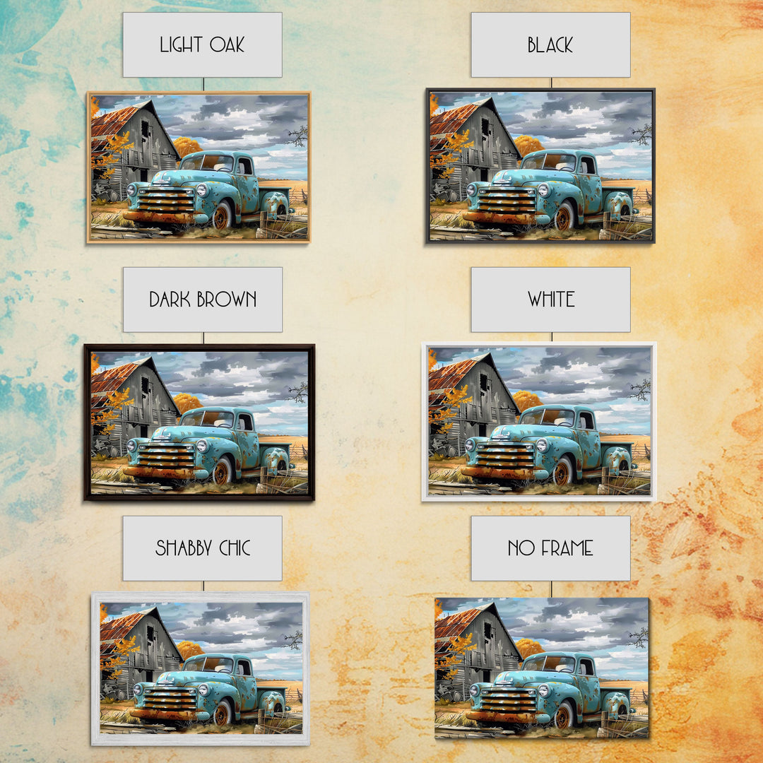 Painting Of An Old Farmstead Framed Canvas Print, Metal Art, Living Room Wall Art, Original Art, Above Couch Art, Whimiscal Kitsch Decor