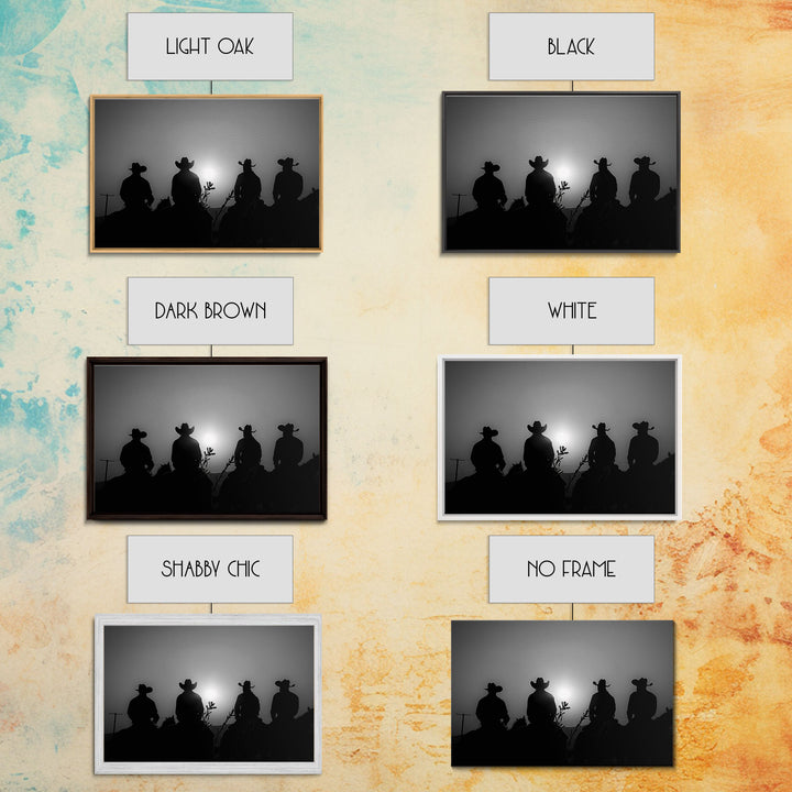 Cowboy Prints Framed Wall Art, Western Decor, Black and White Photography, Western Decor, Wild West Art, Cowboy Art, Wild West Art Print