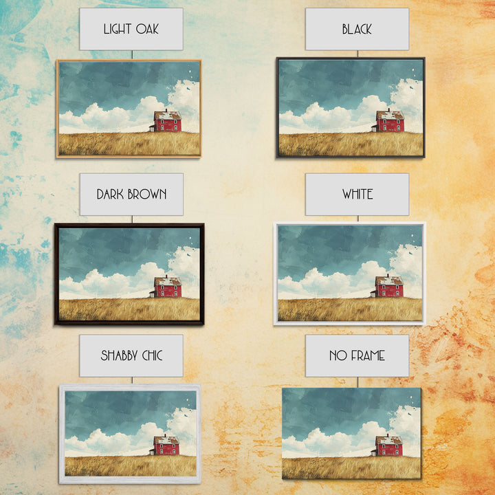 Scenic Landscape Painting Print Of An Abandoned Farm, Original Painting, Art Print, Wood Frame Wall Art, Rustic Decor, Farmhouse Art