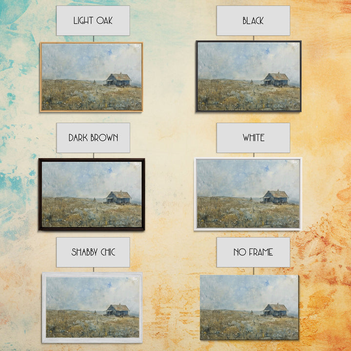 Kitsch Kitchen Farmhouse Decor Framed Canvas Print, Farmhouse Decor, Original Art Of an Old Farmhouse, Western Decor