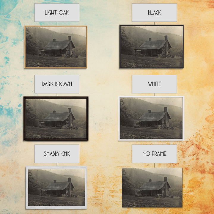 Cabin Wall Art Framed Canvas Print Or Metal Art Print, Pine Forest, Tin Type Photography Style Wall Art, Rustic Farmhouse / Western Decor