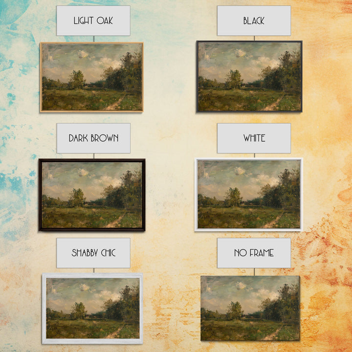 Slightly Scorched Vintage Landscape Painting Print | Framed Wall Art Or Metal Print | Home Decor | 40x60 Art | Huge Art | Living Room Decor