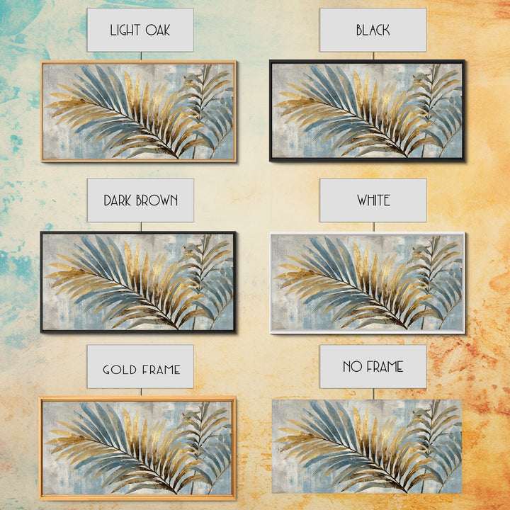 Tropical Palm Leaf Painting Canvas Print, Wall Art, Home Decor, Living Room Decor, Fine Art, Digital Wall Art, WAL-2x1-36
