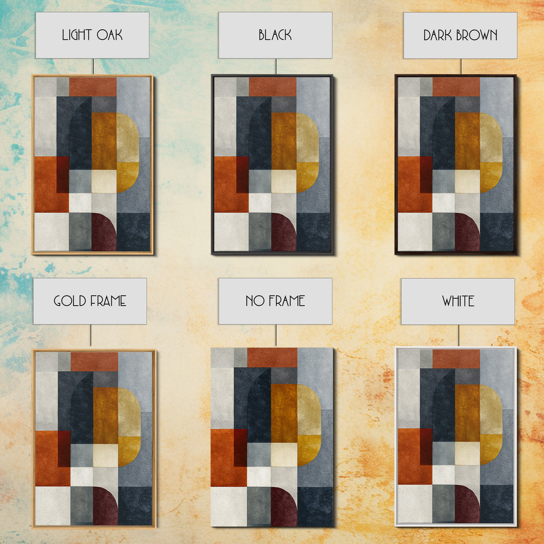 Modern Geometric Composition for Living Spaces Canvas Print, Wall Art, Abstract Wall Art, Living Room Decor, WAL-2x3-36