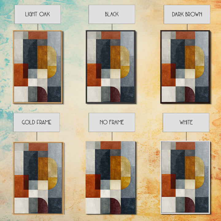 Modern Geometric Composition for Living Spaces Canvas Print, Wall Art, Abstract Wall Art, Living Room Decor, WAL-2x3-36