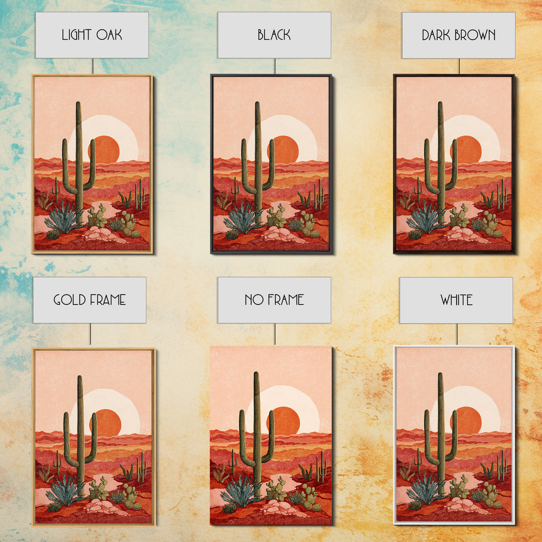 Desert Landscape in Warm Terracotta Tones Canvas Print, Wall Art, Canvas, Living Room Decor, Fine Art, Canvas Wall Art, WAL-2x3-39