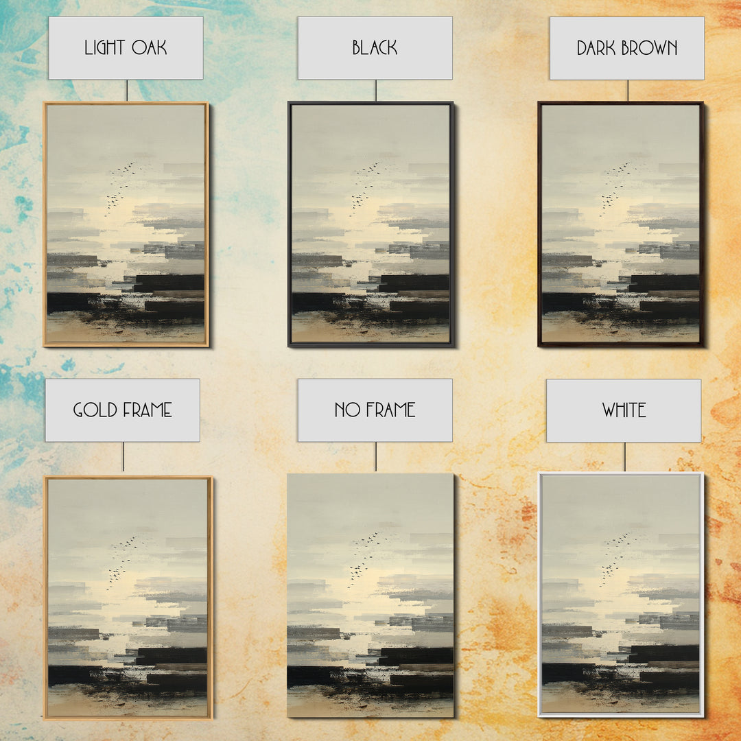 Luxury Neutral Plaster Texture Abstract Framed Canvas Print, Wall Art, Mid Century Modern, Living Room Decor, Fine Art, WAL-2x3-47