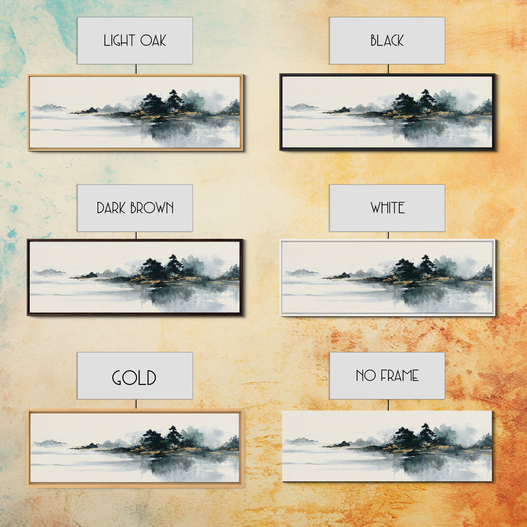 Monochrome Ink Crane Composition Canvas Print, Wall Art, Original Art, Living Room Decor, Fine Art, Modern Decor, WAL-3x1-16
