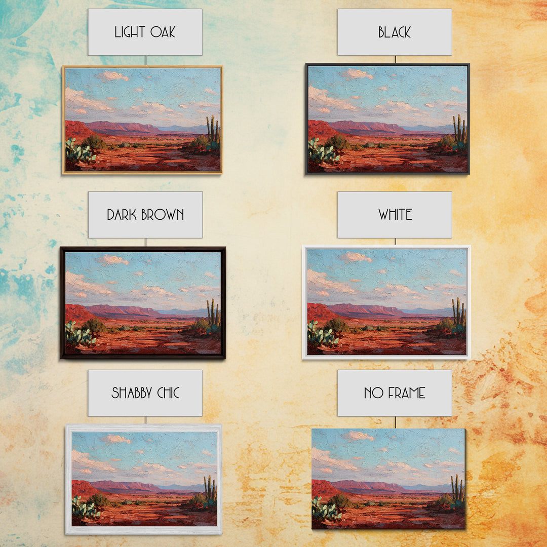 Desert Landscape in Warm Terracotta Tones Canvas Print, Wall Art, Modern Decor, Living Room Decor, Fine Art, WAL-3x2-11