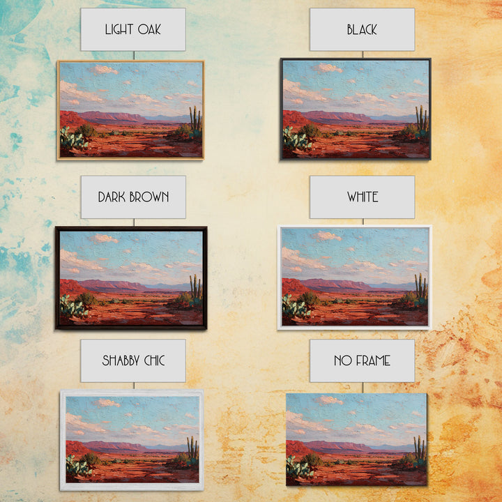 Desert Landscape in Warm Terracotta Tones Canvas Print, Wall Art, Modern Decor, Living Room Decor, Fine Art, WAL-3x2-11
