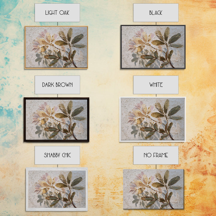 Soft Floral Oil Painting Framed Canvas Print, Wall Art, Canvas Wall Art, Living Room Decor, Oil Painting, Statement Artwork, WAL-3x2-9