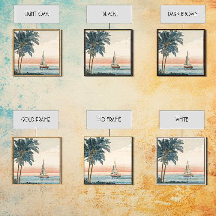 Honeymoon Coastal Sunset Canvas Print, Wedding Art, Home Decor, Living Room Decor, Fine Art, Romance, Minimalist Decor, WED-1x1-89