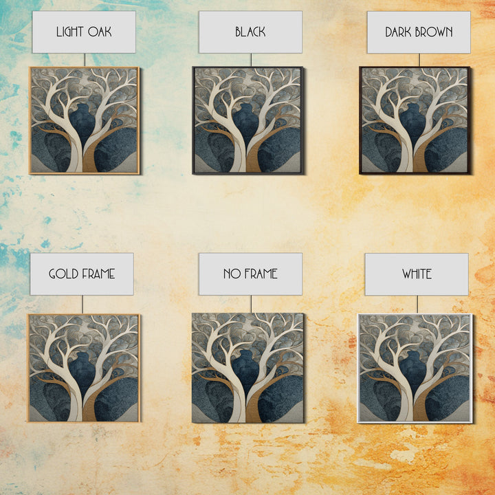 Two Intertwined Trees as Symbolic Artwork Canvas Print, Wedding Art, Wedding Stationery, Living Room Decor, Fine Art, Romance, WED-1x1-95