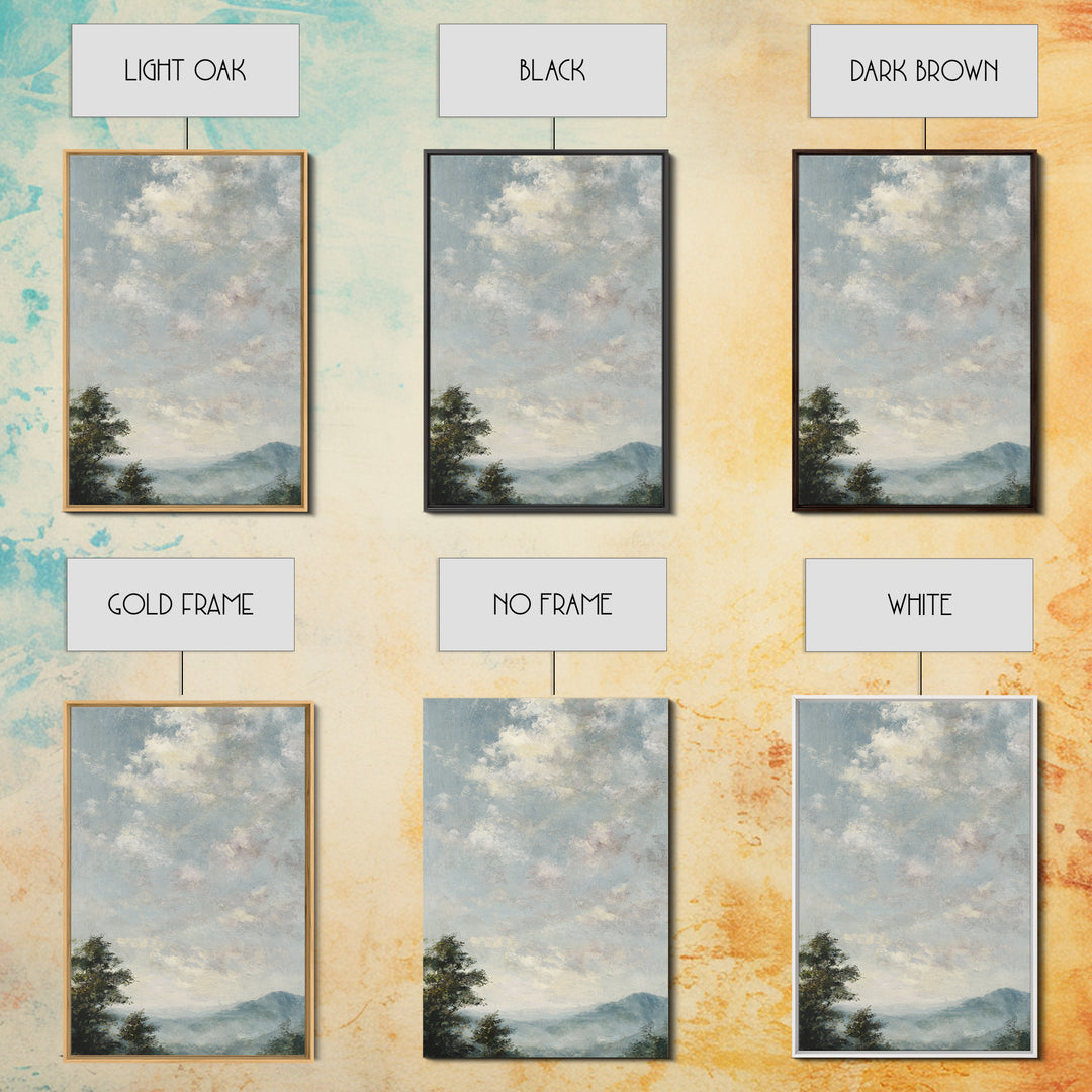 Blush Cloudscape with Dreamy Atmosphere Framed Canvas Print, Wedding Art, Neutral Decor, Living Room Decor, Abstract Art, WED-2x3-47
