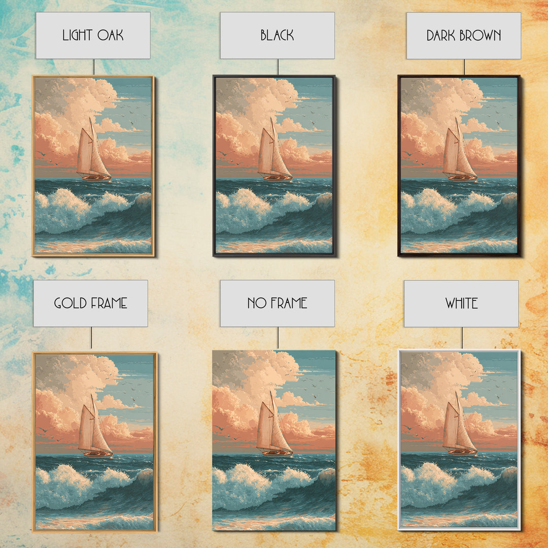 Honeymoon Coastal Sunset Canvas Print, Wedding Art, Minimalist Decor, Living Room Decor, Fine Art, Romance, Custom Painting, WED-2x3-49