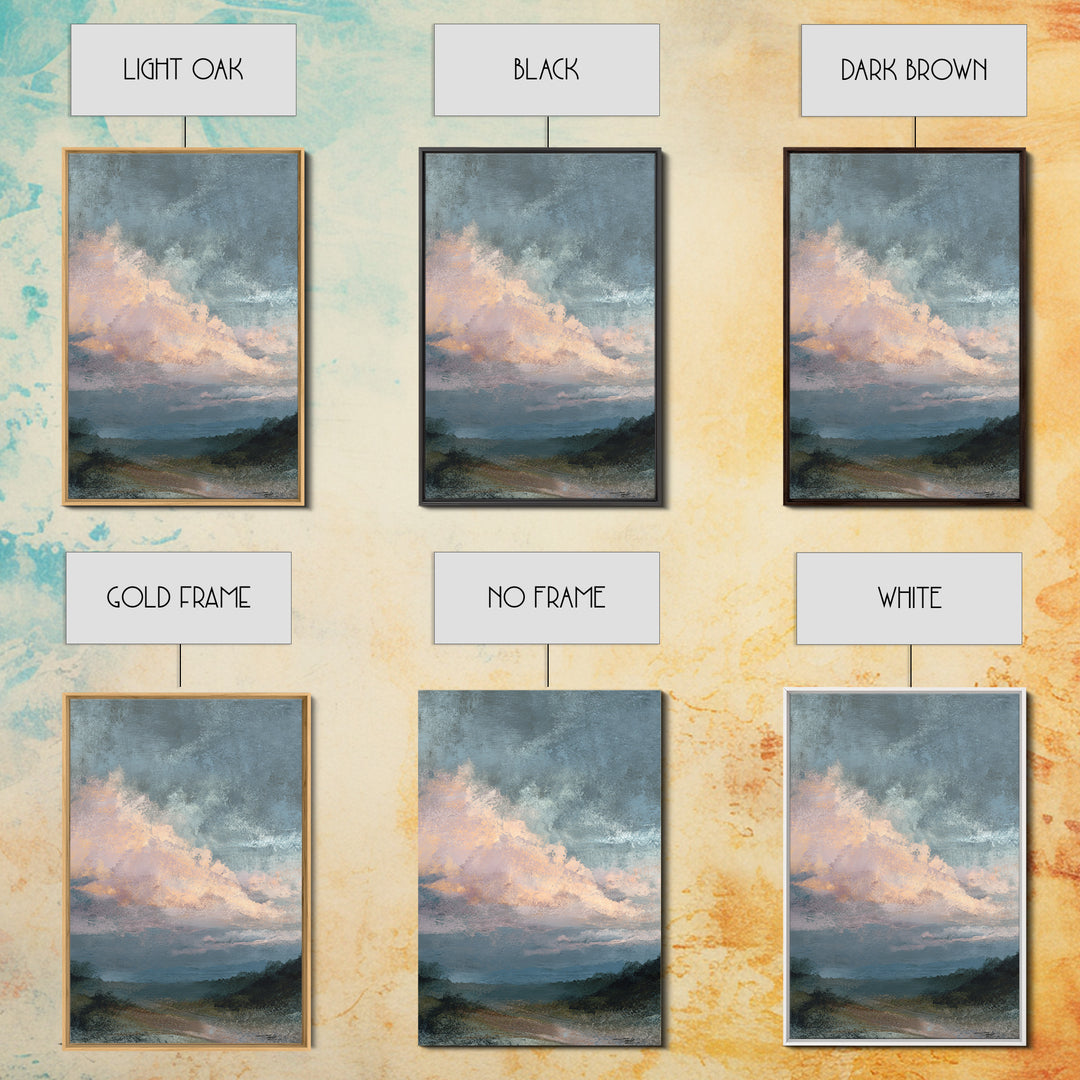 Blush Cloudscape with Dreamy Atmosphere Canvas Print, Wedding Art, Luxury Decor, Living Room Decor, Fine Art, Romance, WED-2x3-71