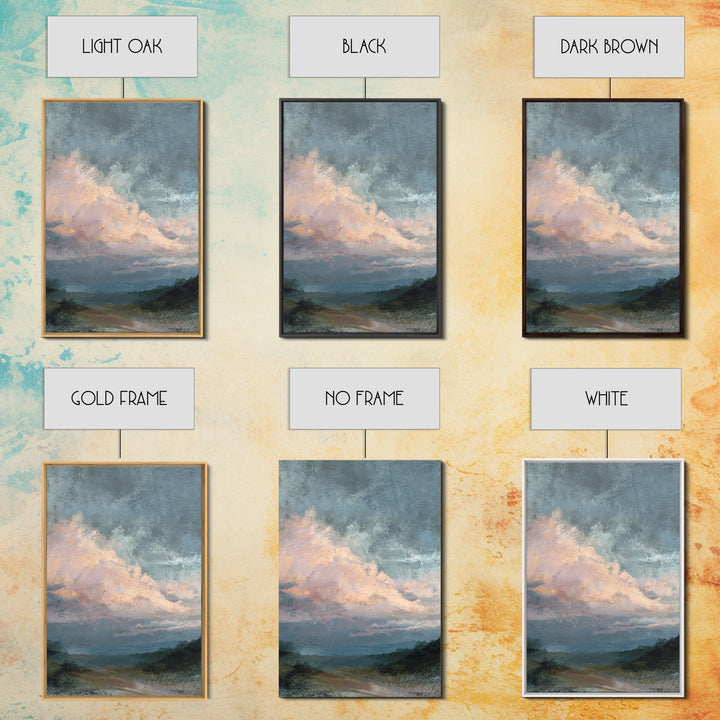 Blush Cloudscape with Dreamy Atmosphere Canvas Print, Wedding Art, Luxury Decor, Living Room Decor, Fine Art, Romance, WED-2x3-71