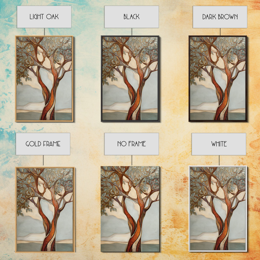 Two Intertwined Trees as Symbolic Artwork Canvas Print, Wedding Art, Fine Art Print, Living Room Decor, Fine Art, Romance, WED-2x3-79