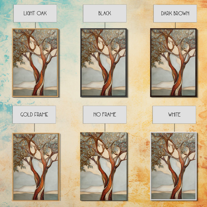 Two Intertwined Trees as Symbolic Artwork Canvas Print, Wedding Art, Fine Art Print, Living Room Decor, Fine Art, Romance, WED-2x3-79