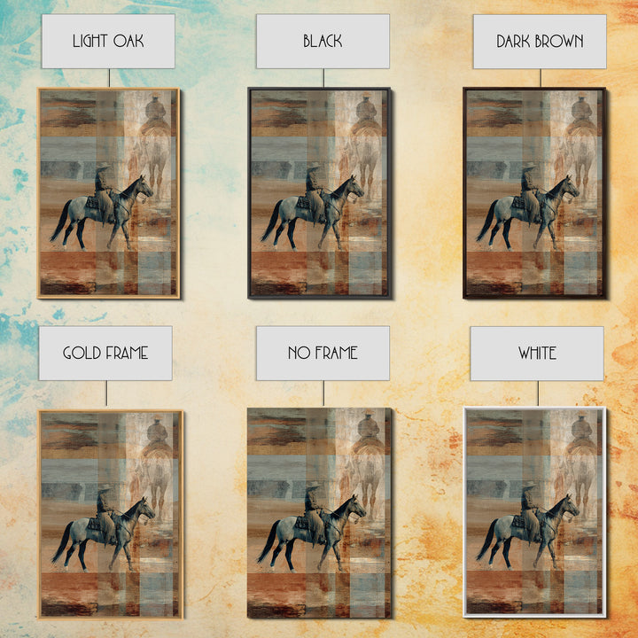 Southwestern Blanket Pattern Framed Canvas Print, Western Art, Original Art, Southwestern Decor, Fine Art, Frontier, Landscape, WES-2x3-25