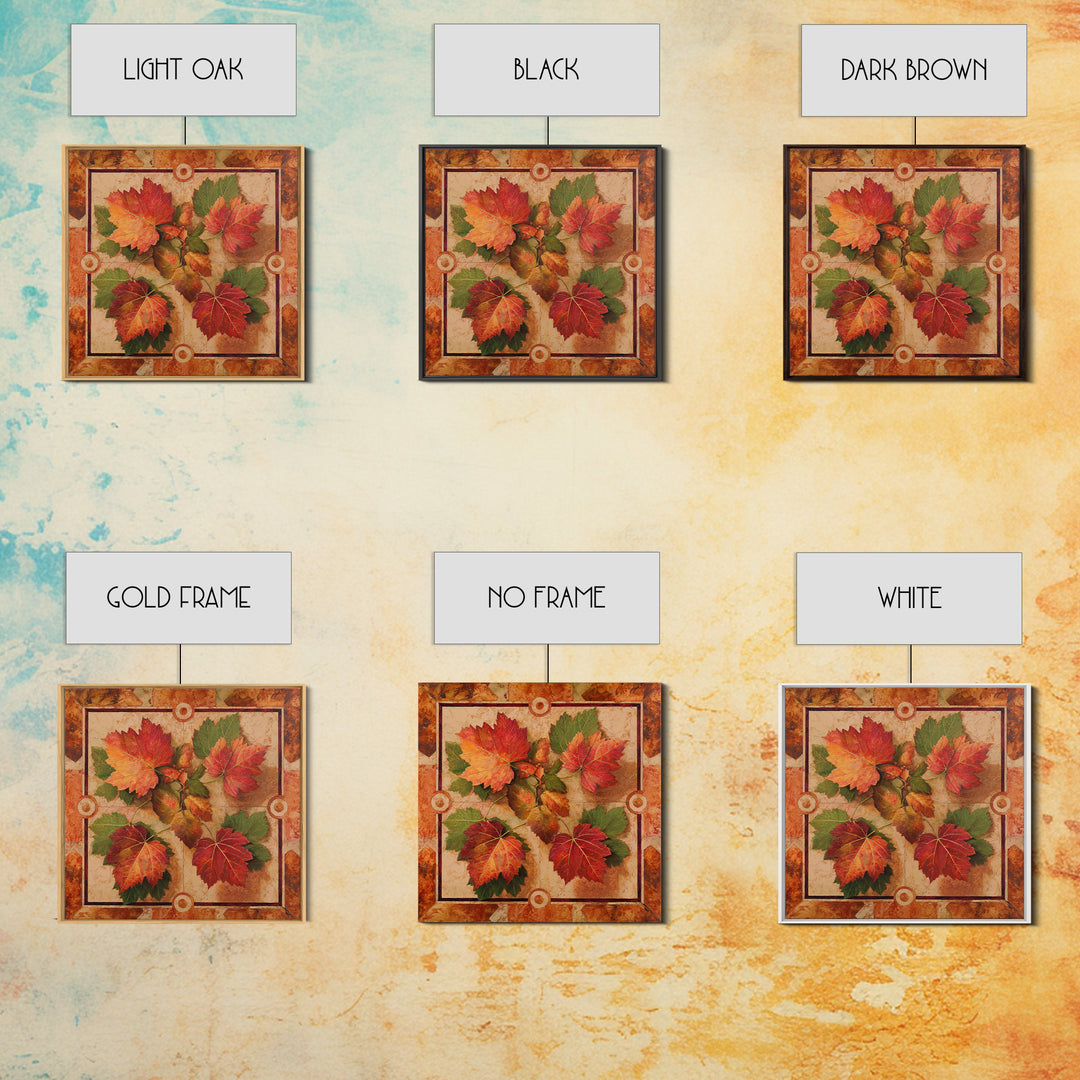 Vine Leaves Turning Autumn Red and Gold Framed Canvas Print, Winery Art, Framed Art, Winery Decor, Fine Art, Vineyard, WIN-1x1-11