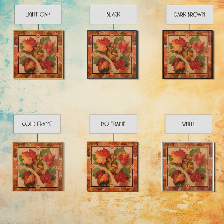 Vine Leaves Turning Autumn Red and Gold Framed Canvas Print, Winery Art, Framed Art, Winery Decor, Fine Art, Vineyard, WIN-1x1-11
