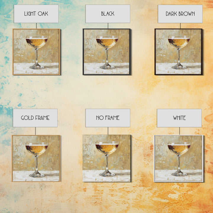 Champagne Coupe with Bubbles and Light Canvas Print, Winery Art, Kitchen Art, Winery Decor, Watercolor Art, Vineyard, WIN-1x1-19