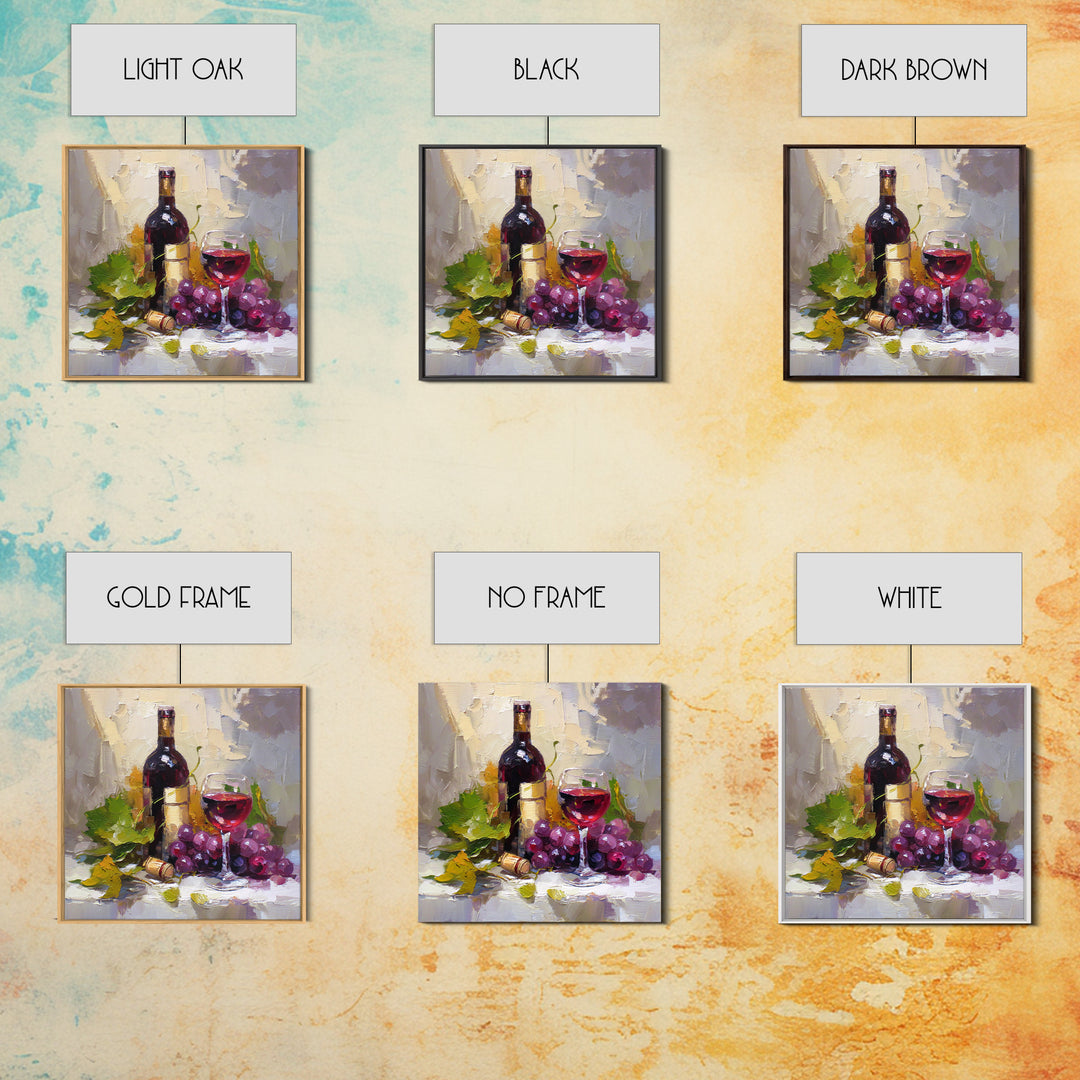 Burgundy Abstract with Gold Accents Framed Canvas Print, Winery Art, Living Room Decor, Winery Decor, Fine Art, Vineyard, WIN-1x1-47