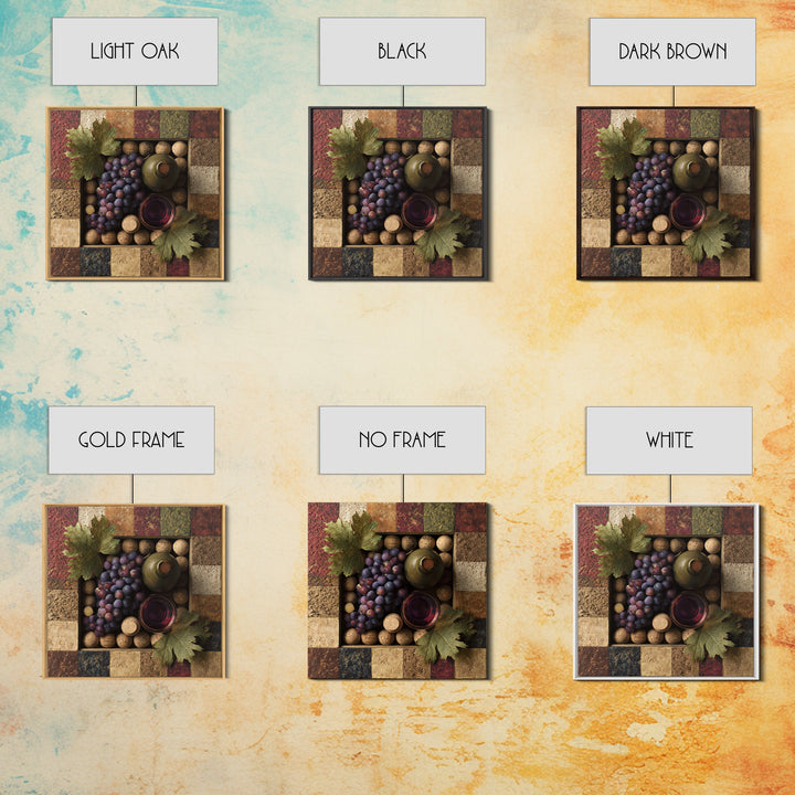 Corks Arranged as Geometric Pattern Canvas Print, Winery Art, Neutral Decor, Winery Decor, Fine Art, Vineyard, Home Decor, WIN-1x1-90