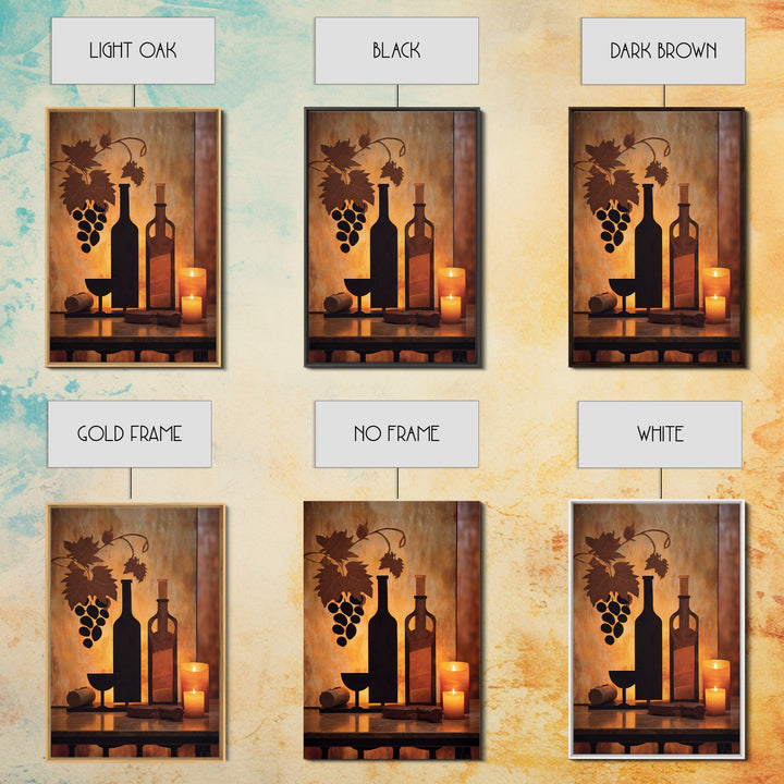Black and Gold Wine Bottle Silhouette Canvas Print, Winery Art, Wall Art Print, Winery Decor, Fine Art, Vineyard, Gallery Decor, WIN-2x3-96