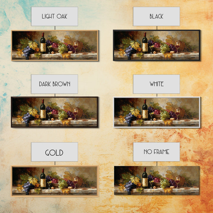Wine Tasting Flight Rendered as Elegant Still Canvas Print, Winery Art, Kitchen Art, Winery Decor, Watercolor Art, Vineyard, WIN-3x1-26
