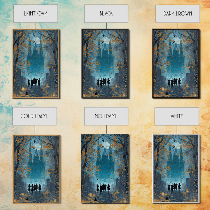 The Ghostly Violin Procession - Icon Portrait, Dark Fantasy Wall Art, Vertical Wall Art, Canvas Print, Halloween Home Decor, Gothic Wall Art