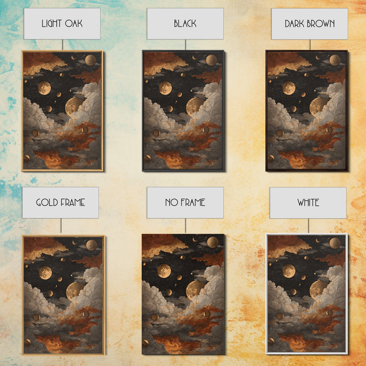 The Witch Astronomical Cabinet - Surreal Celestial Vision, Occult Wall Decor, Vertical Wall Art, Canvas Print, Halloween Home Decor