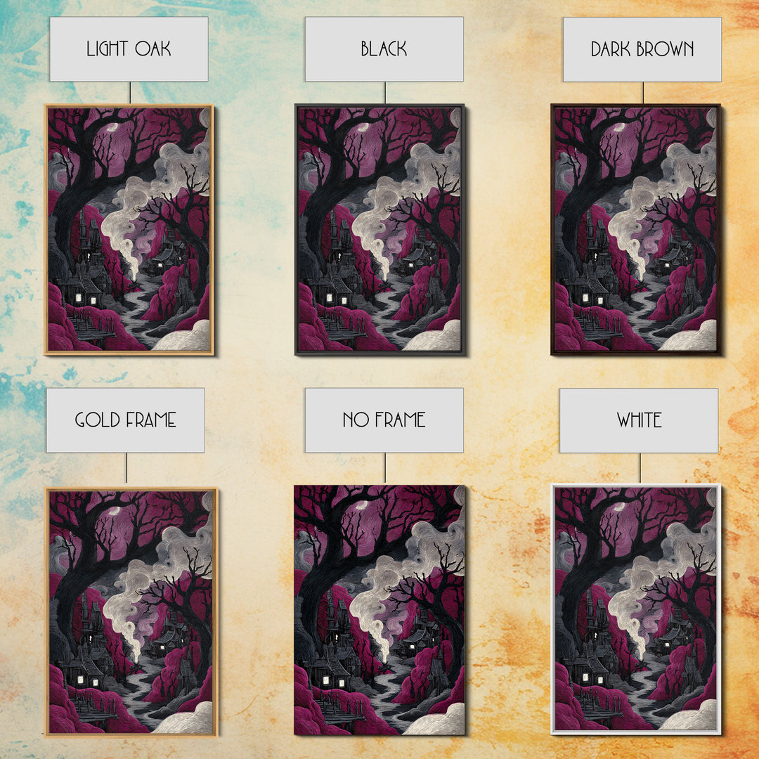 The Candle Smoke Dragon - Environmental Panorama, Gothic Home Decor, Vertical Wall Art, Canvas Print, Halloween Home Decor, Gothic Wall Art