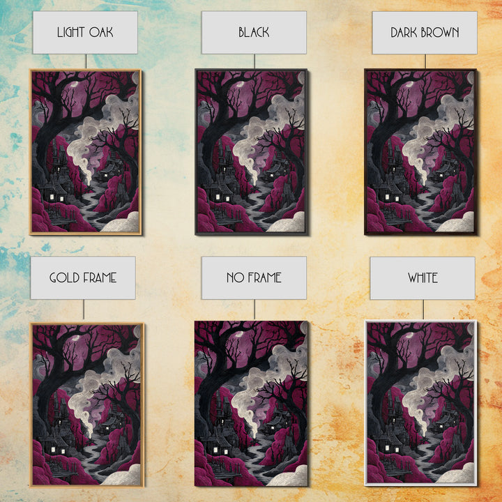 The Candle Smoke Dragon - Environmental Panorama, Gothic Home Decor, Vertical Wall Art, Canvas Print, Halloween Home Decor, Gothic Wall Art