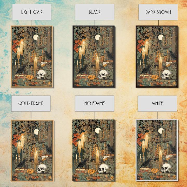 The Catacomb Library - Occult Still Life, Dark Fantasy Wall Art, Vertical Wall Art, Canvas Print, Halloween Home Decor, Gothic Wall Art