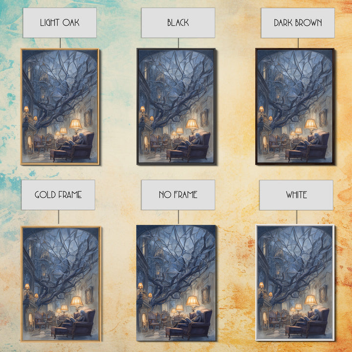 The Spider Queen Parlor - Environmental Panorama, Occult Wall Decor, Vertical Wall Art, Canvas Print, Halloween Home Decor, Gothic Wall Art