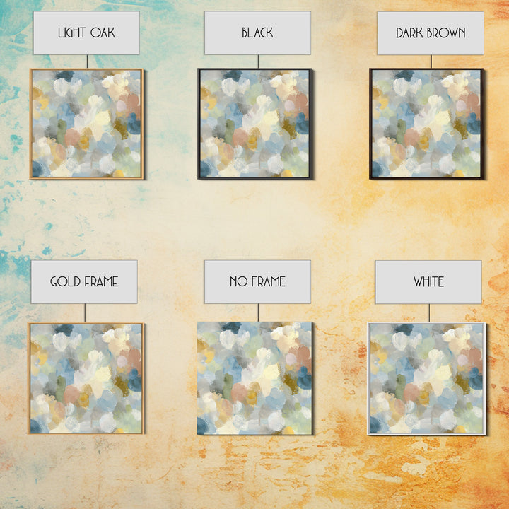 Pastel Rainbow Shapes for Pediatric Spaces Canvas Print, Waiting Room Art, Office Wall Decor, Waiting Room Decor, Abstract Art, WRA-1x1-18