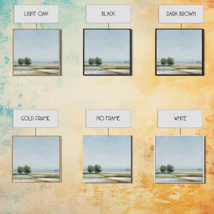 Open Field with Distant Tree Canvas Print, Waiting Room Art, Printable Art, Waiting Room Decor, Calm, Digital Art Print, WRA-1x1-23
