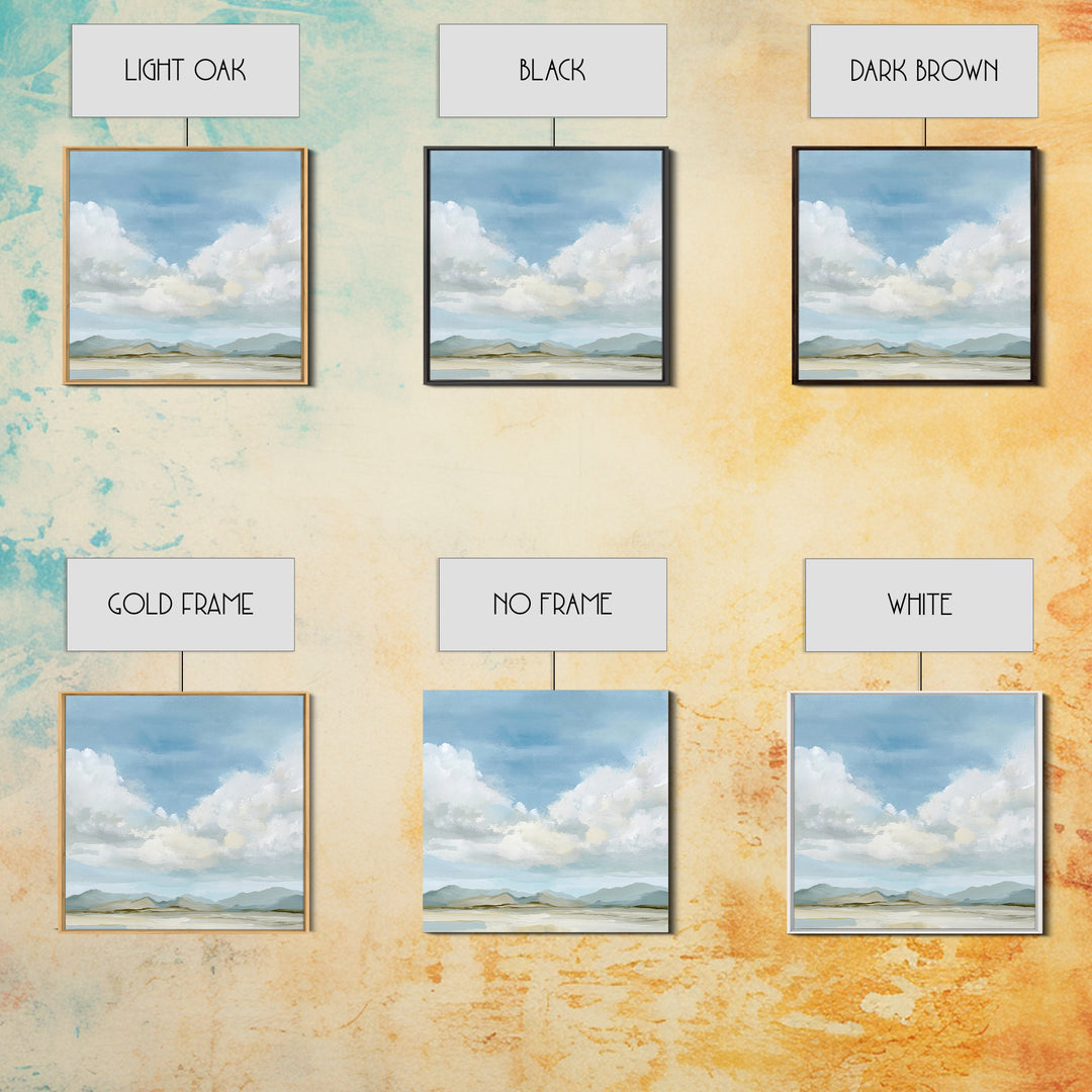 Calming Landscape with Open Sky and Gentle Canvas Print, Waiting Room Art, Modern Decor, Waiting Room Decor, Fine Art, Calm, WRA-1x1-25