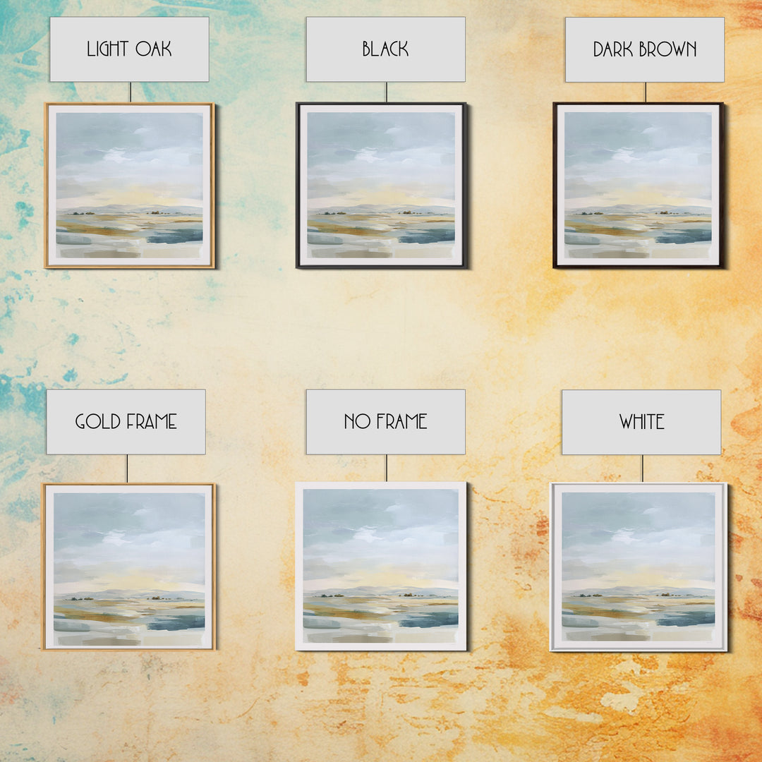 Warm Desert Sunrise Framed Canvas Print, Waiting Room Art, Photography Print, Waiting Room Decor, Calm, Minimalist Decor, WRA-1x1-37