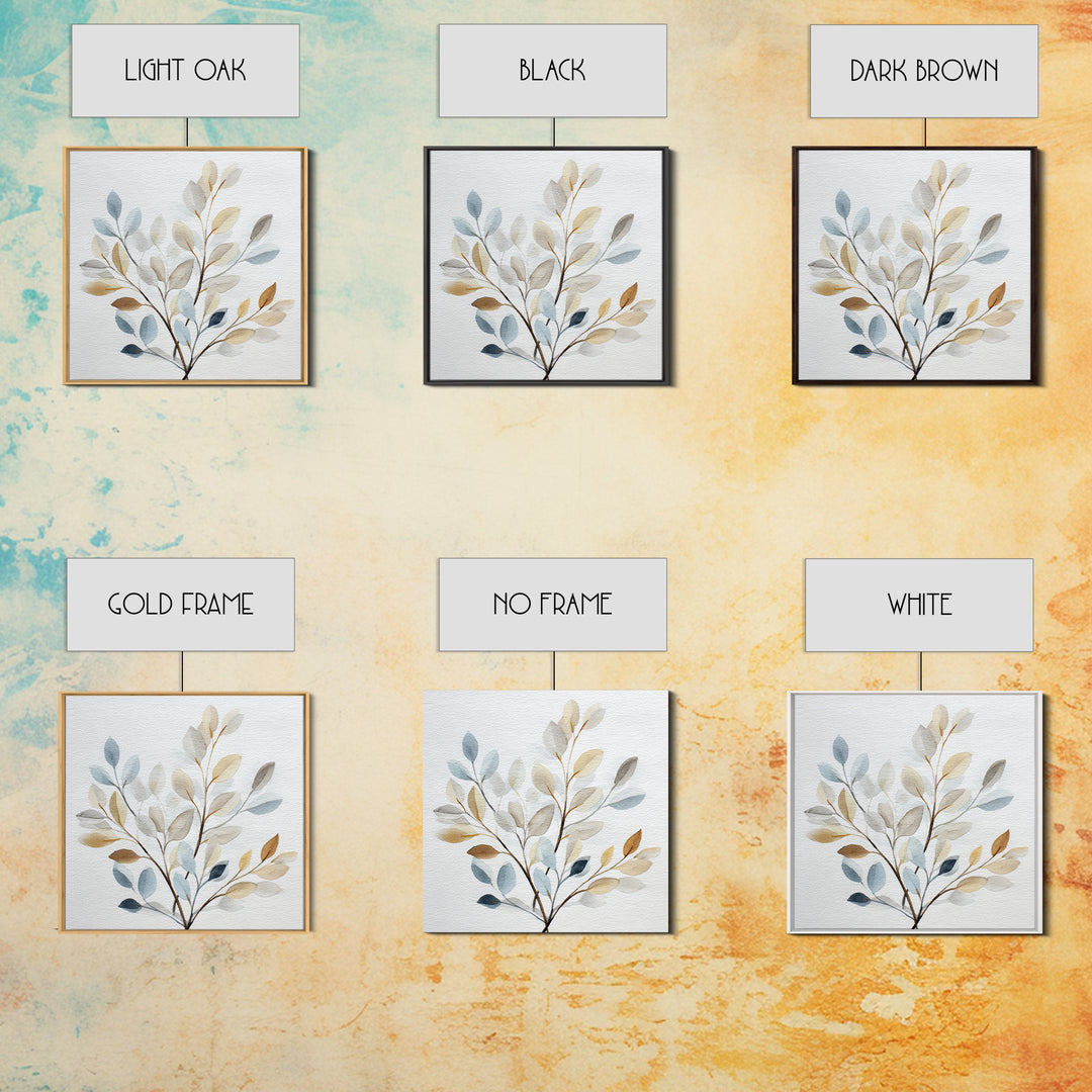 Neutral Botanical Branch Canvas Print, Waiting Room Art, Modern Decor, Waiting Room Decor, Fine Art, Calm, Home Decor, WRA-1x1-75