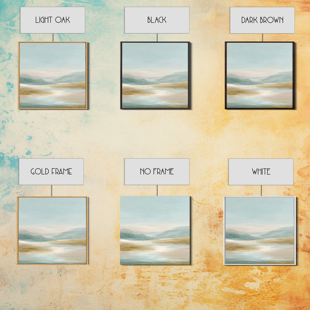 Warm Desert Sunrise Canvas Print, Waiting Room Art, Boho Decor, Waiting Room Decor, Oil Painting, Calm, Printable Wall Art, WRA-1x1-85