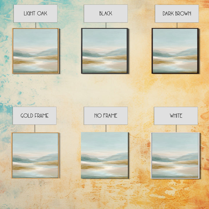 Warm Desert Sunrise Canvas Print, Waiting Room Art, Boho Decor, Waiting Room Decor, Oil Painting, Calm, Printable Wall Art, WRA-1x1-85