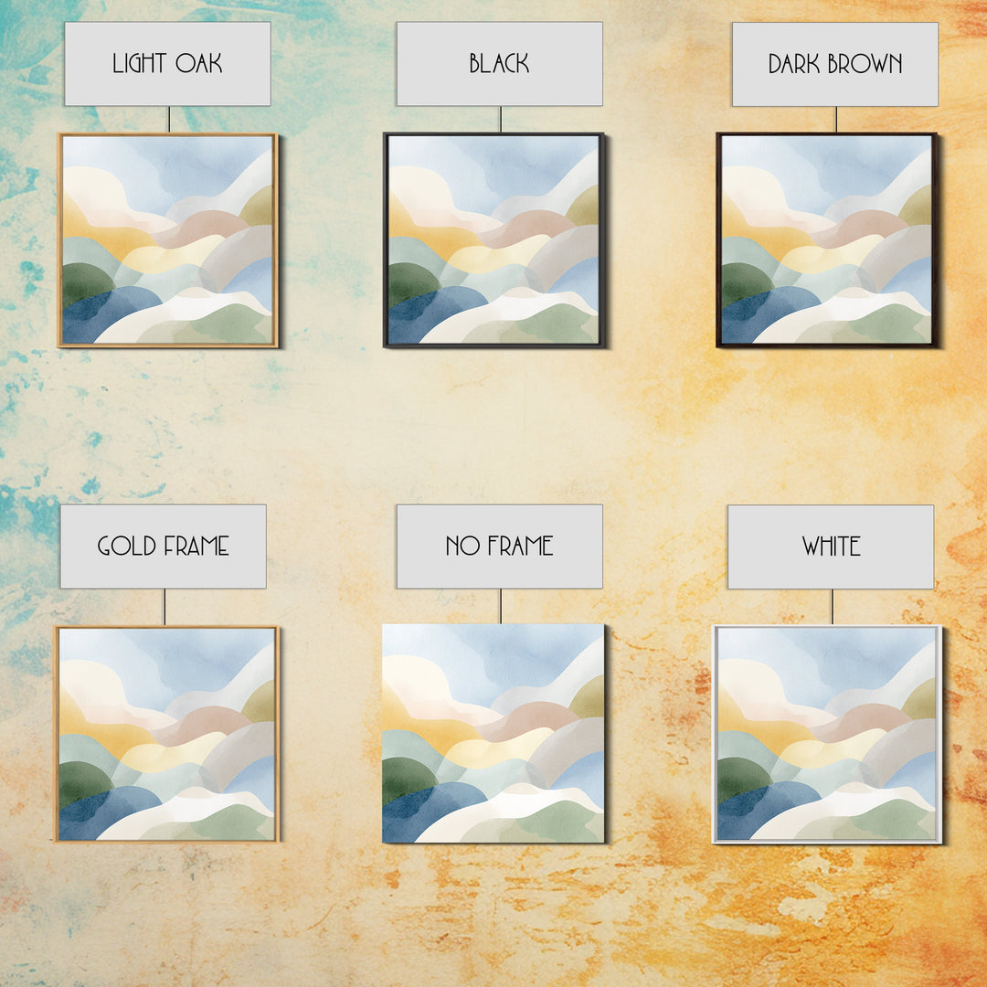 Pastel Rainbow Shapes for Pediatric Spaces Canvas Print, Waiting Room Art, Dental Art, Waiting Room Decor, Fine Art, Calm, WRA-1x1-90