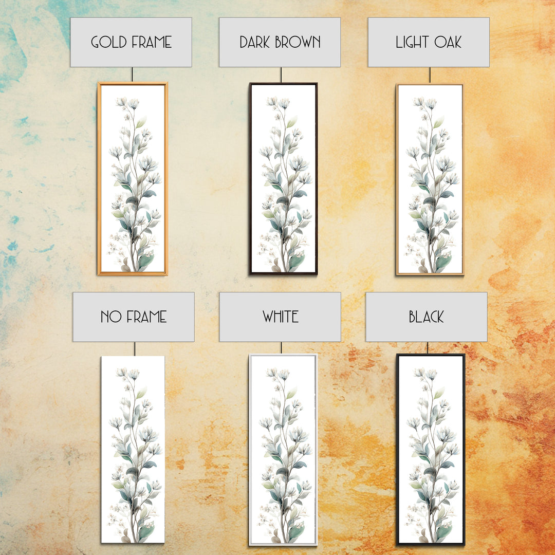 Neutral Botanical Branch Framed Canvas Print, Waiting Room Art, Home Decor, Waiting Room Decor, Fine Art, Calm, Modern Art, WRA-1x3-15